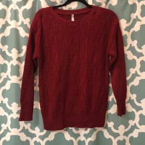 Red sweater from Von Maur